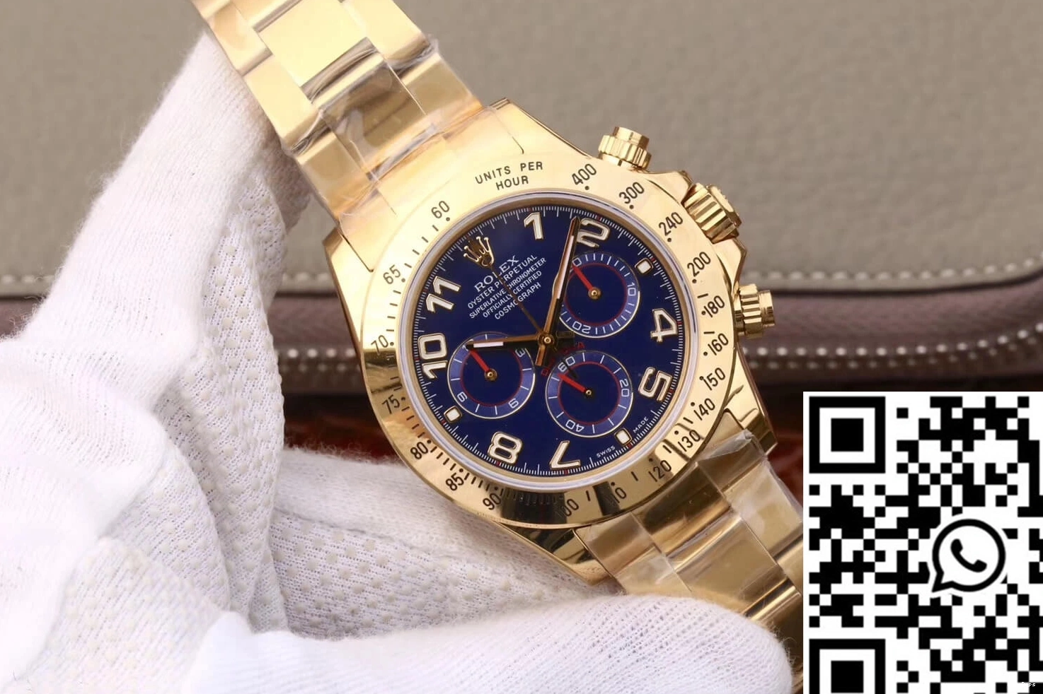 Factory Gold Daytona Rolex Blue JH 116528 Cosmograph Full Dial 1114